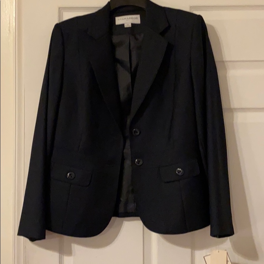 BNWT Sag Harbor navy blazer women size 12 - Picture 1 of 7